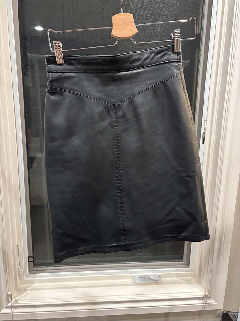 Danier Black Leather Pencil Skirt